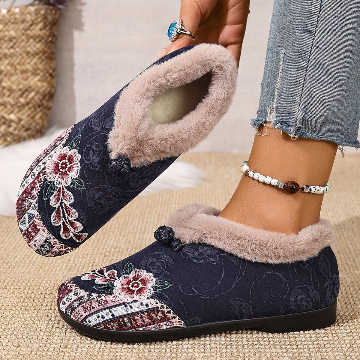 The Embroidered Comfort Slipper