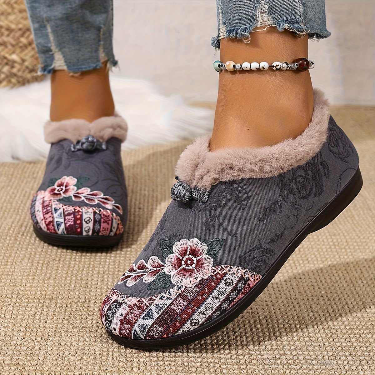 The Embroidered Comfort Slipper