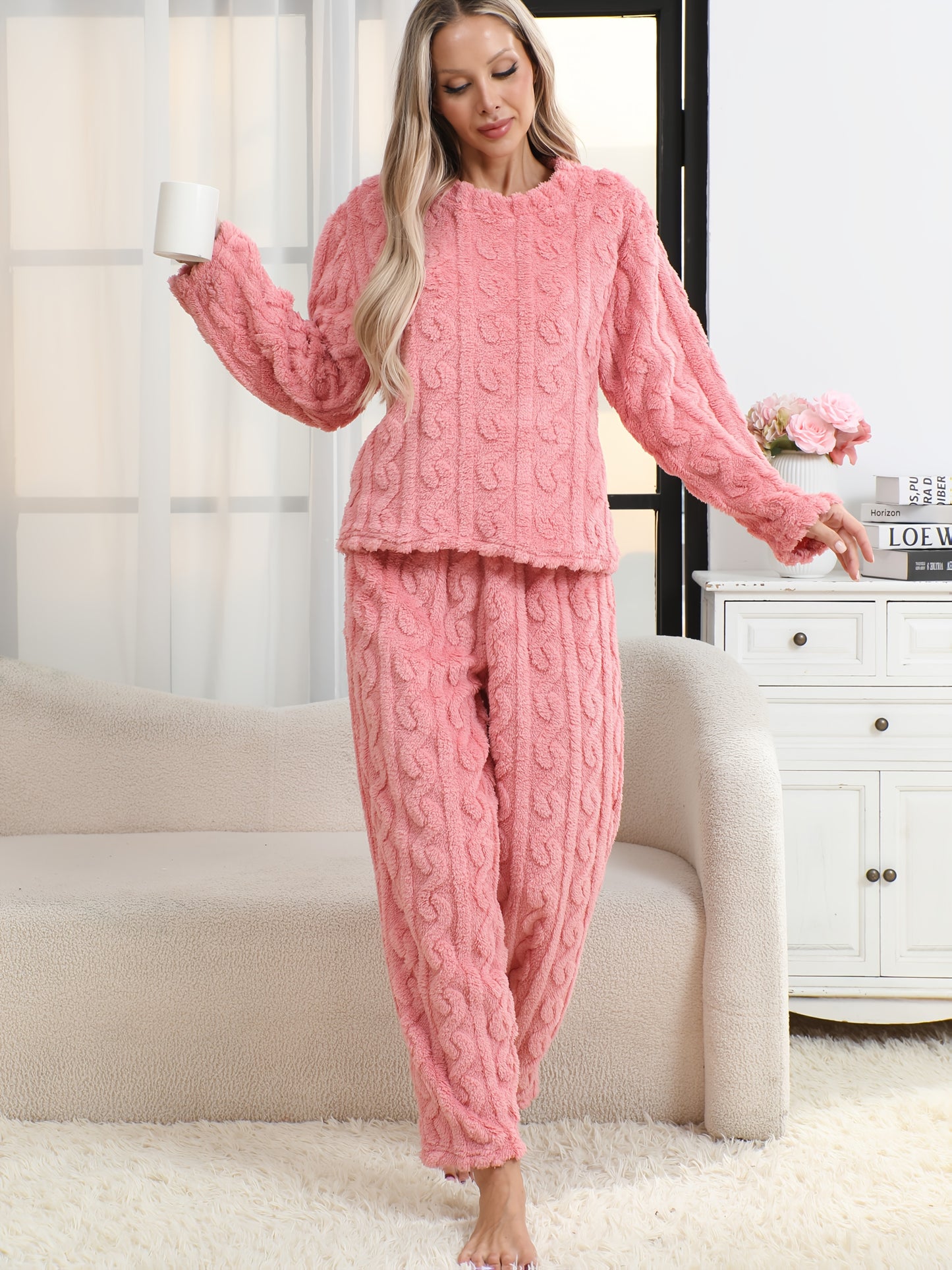 The Cable Knit Fleece Pajama Set