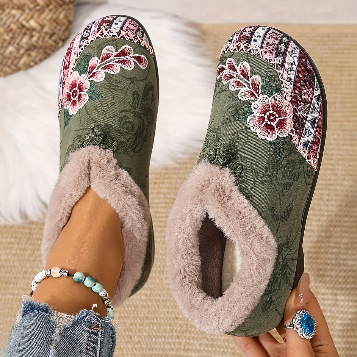 The Embroidered Comfort Slipper