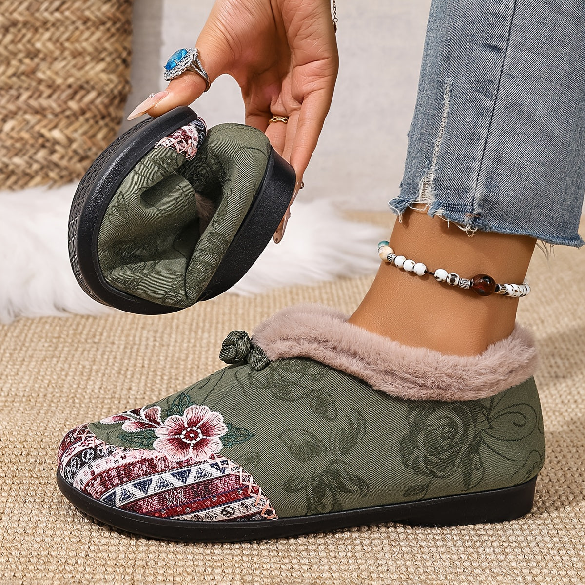 The Embroidered Comfort Slipper